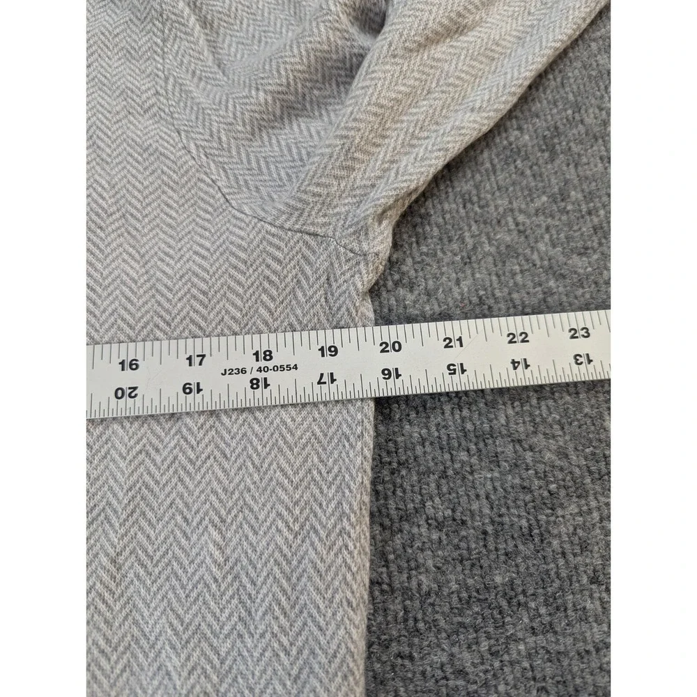 Brooks Brothers Wool Sweater Mens Large Light Gray  100% Merino Wool 1/4 Zip